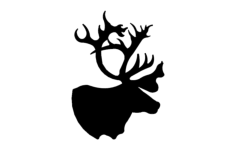 Deer Head Silhouette DXF File, Free Vectors File