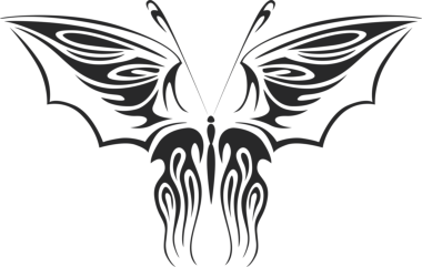 Tribal Butterfly Vector Art 12 DXF File, Free Vectors File