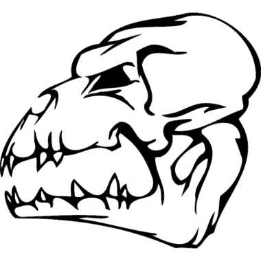 Free Animal Head Skull DXF File, Free Vectors File