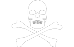 Silhouette Skull DXF File, Free Vectors File