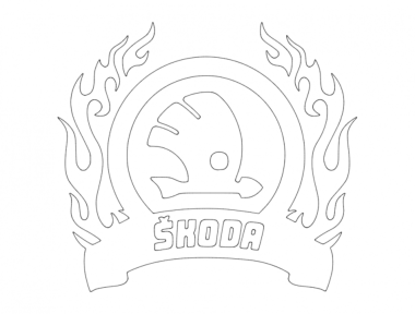 Skoda Logo DXF File, Free Vectors File