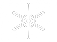 Snowflakes Silhouette Vector DXF File, Free Vectors File