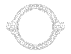Cool Circle Frame DXF File, Free Vectors File