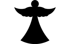 Angel Silhouette Design DXF File, Free Vectors File