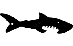 Shark Silhouette Vector DXF File, Free Vectors File