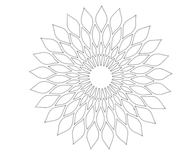 Floral Design 011 DXF File, Free Vectors File