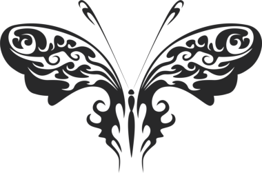Tribal Butterfly Vector Art 30 DXF File, Free Vectors File