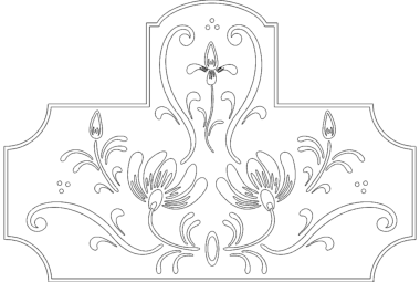 Floral Design DXF File, Free Vectors File