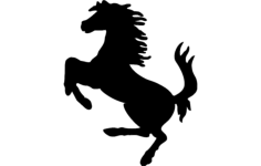 Horse Galloping Silhouette DXF File, Free Vectors File