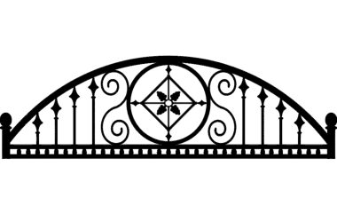 Ironwork Arch Semi Round Design DXF File, Free Vectors File