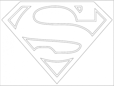 Superman Logo DXF File, Free Vectors File
