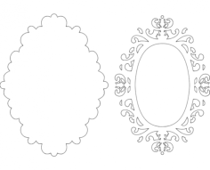 Mirror Frame 22 DXF File, Free Vectors File