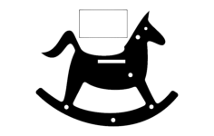 Rocking Horse Silhouette Toy DXF File, Free Vectors File