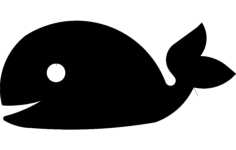 Whale Silhouette DXF File, Free Vectors File