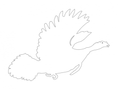 Bird Running Silhouette DXF File, Free Vectors File