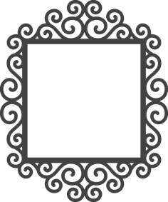 Swirly Frame DXF File, Free Vectors File