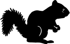 Squirrel Silhouette DXF File, Free Vectors File