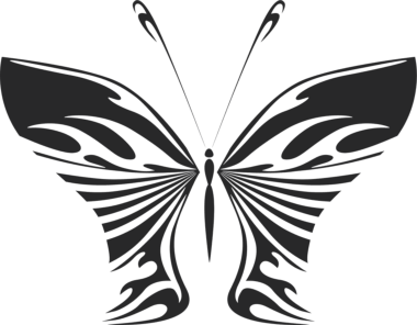 Butterfly Vector Art Illustration DXF File, Free Vectors File
