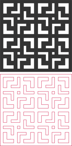 Seamless Maze Pattern DXF File, Free Vectors File