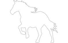 Running Horse Silhouette DXF File, Free Vectors File