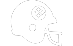 Football Helmet Silhouette DXF File, Free Vectors File