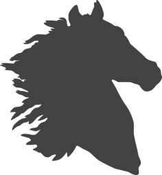 Horse Silhouette 2 DXF File, Free Vectors File