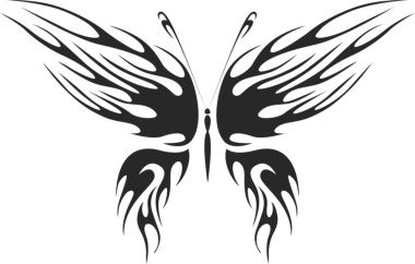 Tribal Butterfly Vector Art 27 DXF File, Free Vectors File