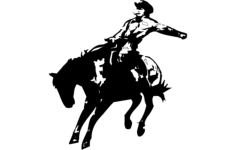 Rodeo Silhouette DXF File, Free Vectors File