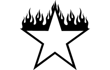 Burning Star Design DXF File, Free Vectors File
