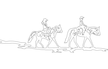 Horse And Riders DXF File, Free Vectors File
