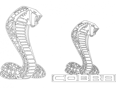 Cobra Logo DXF File, Free Vectors File