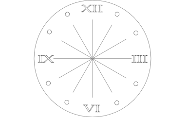 Clock Roman Numeral DXF File, Free Vectors File