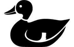 Duck Silhouette DXF File, Free Vectors File