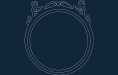 Round Frame DXF File, Free Vectors File