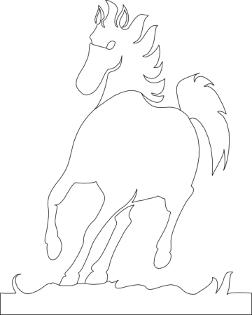 Running Horse DXF File, Free Vectors File