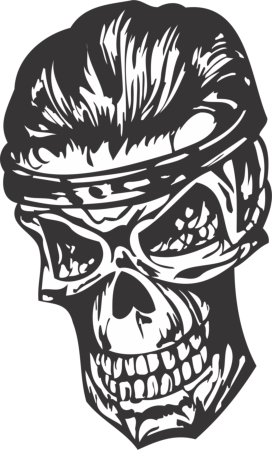 Scary Skull DXF File, Free Vectors File