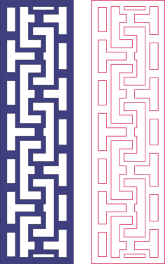 Beautiful Border Decorative Pattern DXF File, Free Vectors File