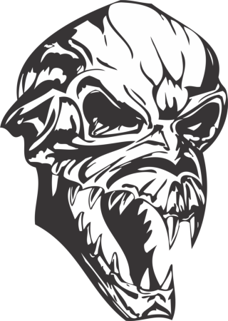 Halloween Skull DXF File, Free Vectors File