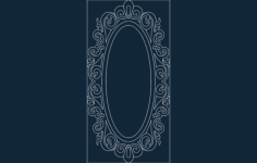 Mirror Frame DXF File, Free Vectors File