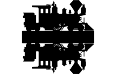 Train Silhouette DXF File, Free Vectors File