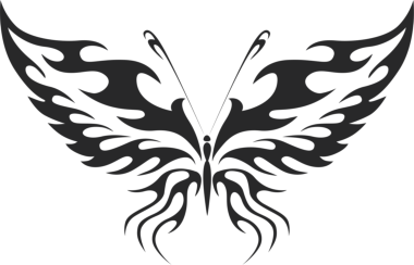 Tribal Butterfly Vector Art 11 DXF File, Free Vectors File