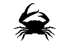 Crab Silhouette DXF File, Free Vectors File