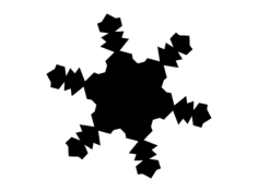 Snowflake Silhouette 4Xb DXF File, Free Vectors File