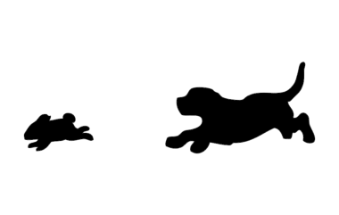 Beagle Catching Rabbit DXF File, Free Vectors File