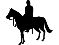 Horse Rider Silhouette DXF File, Free Vectors File