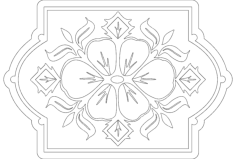 Floral Pattern DXF File, Free Vectors File