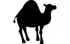 Camel Silhouette Vector DXF File, Free Vectors File