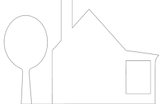 House Silhouette DXF File, Free Vectors File