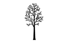 Trees Silhouette Vector DXF File, Free Vectors File