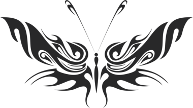 Tribal Butterfly Vector Art 34 DXF File, Free Vectors File